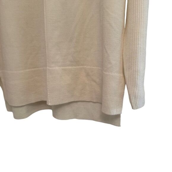 Talbots Pure Merino Wool Sweater, Cream, Size S - Picture 3 of 6